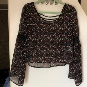 Flowy floral sheer top